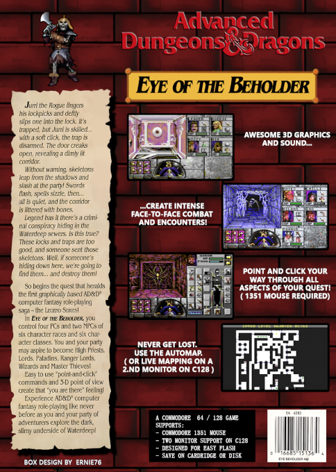 Eye of the Beholder (Homebrew) — Box back